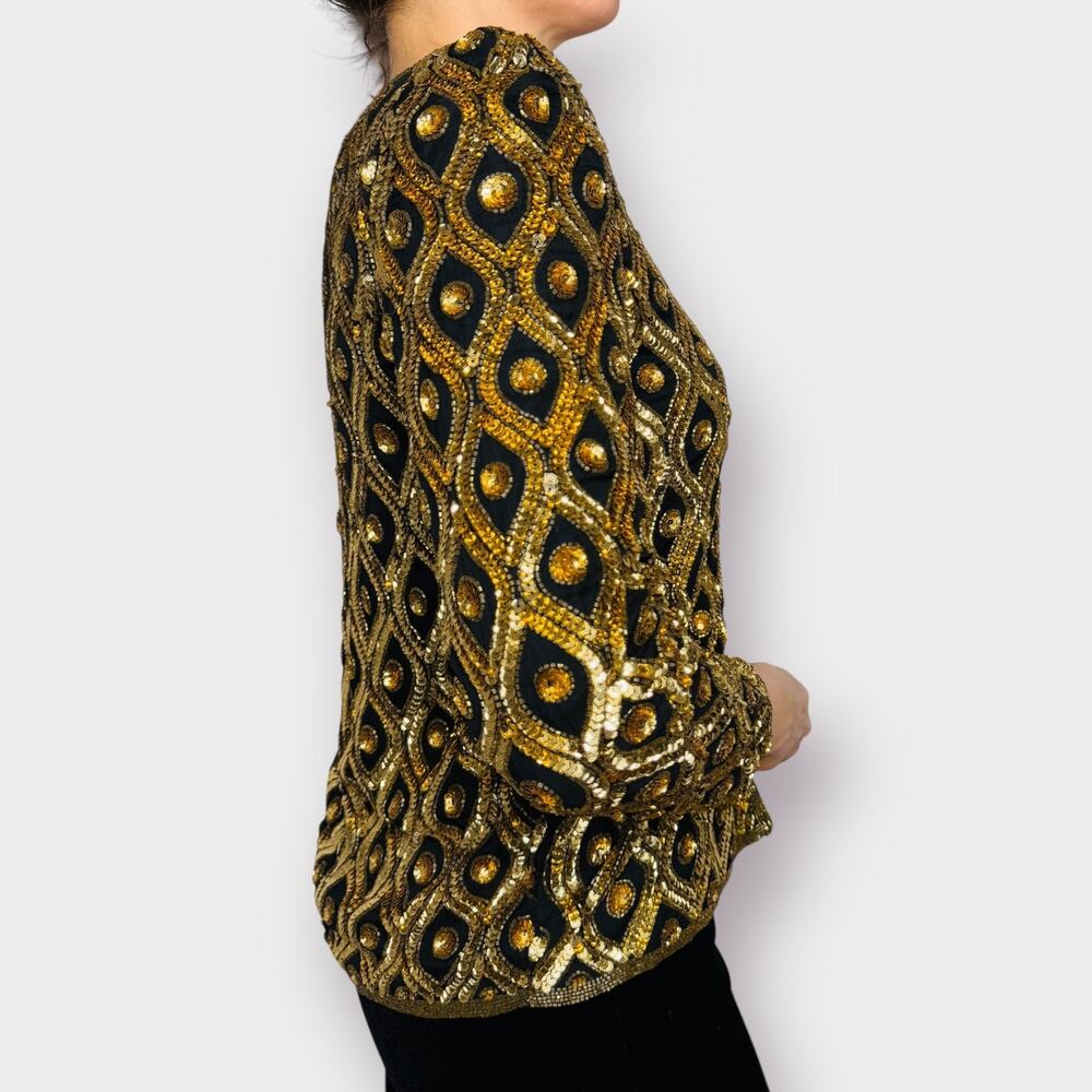 Vintage 90s‎ Stenay Sequin Jacket Top - Picture 5 of 6